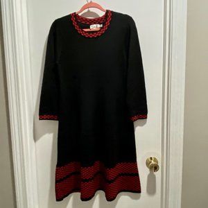 4) Eliza J Work Office Minimalist Capsule Basic A-Line Midi Knit Stretch Dress M